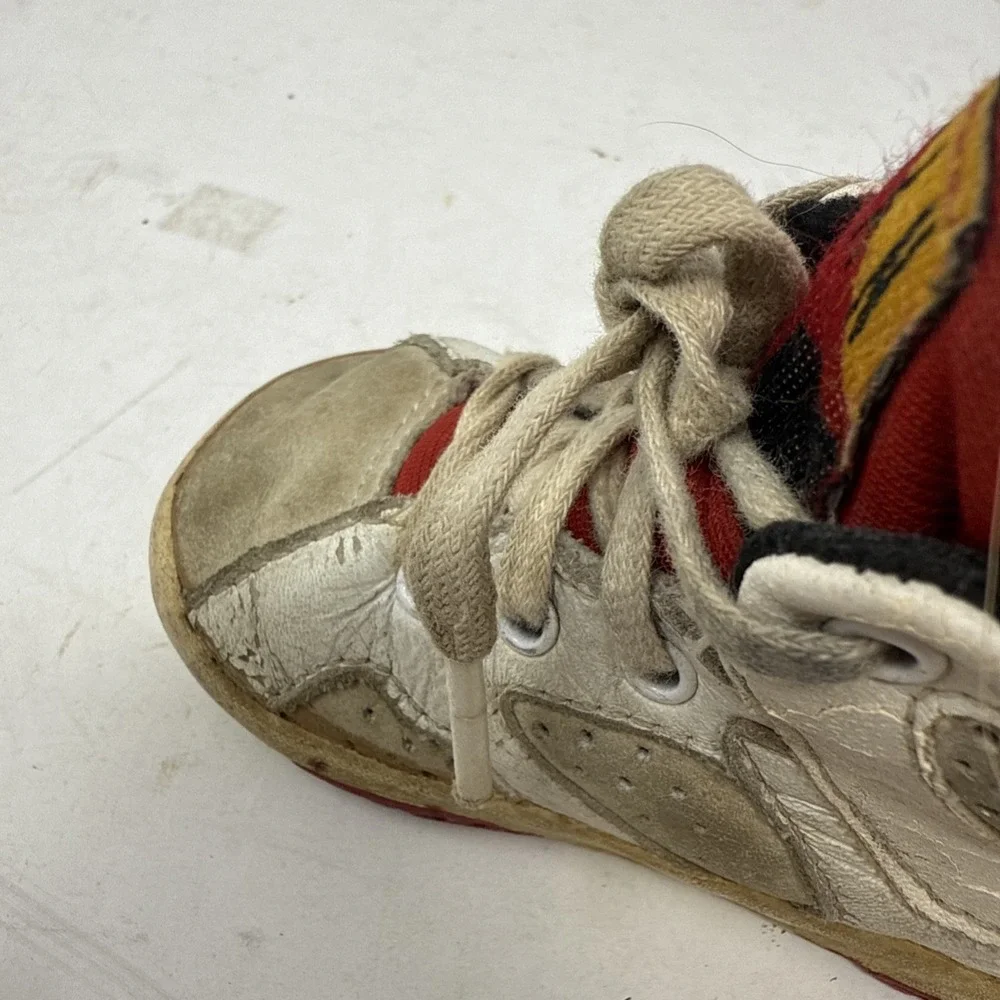 Vintage 1991 Nike Baby Air Jordan Shoes Red White Size 4